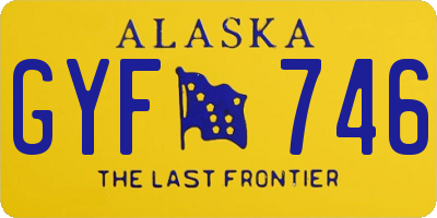 AK license plate GYF746