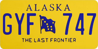 AK license plate GYF747