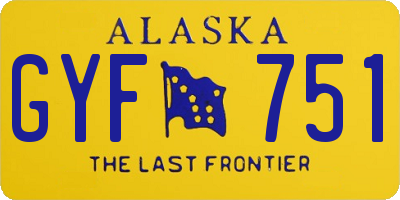 AK license plate GYF751