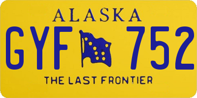 AK license plate GYF752