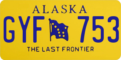 AK license plate GYF753