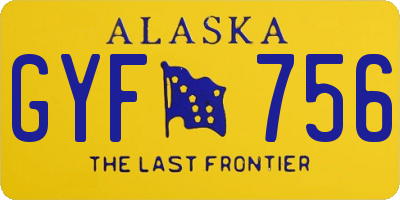 AK license plate GYF756