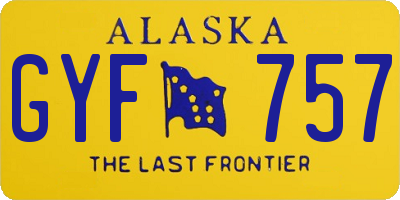 AK license plate GYF757