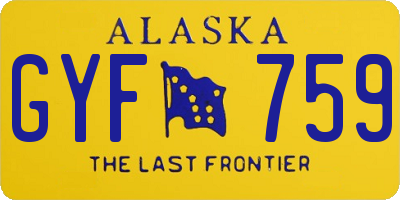 AK license plate GYF759