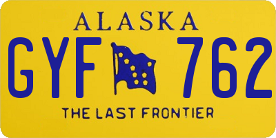 AK license plate GYF762