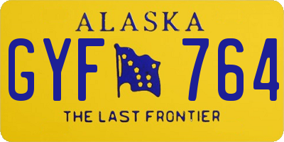 AK license plate GYF764