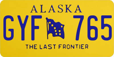 AK license plate GYF765
