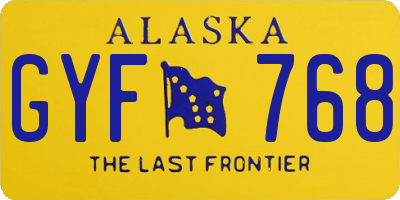 AK license plate GYF768