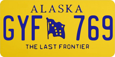 AK license plate GYF769