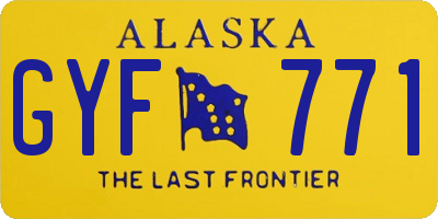 AK license plate GYF771