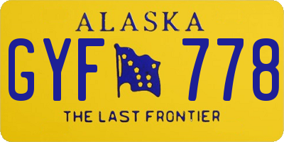 AK license plate GYF778