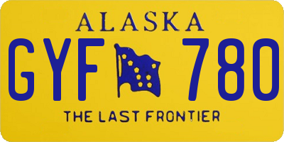 AK license plate GYF780