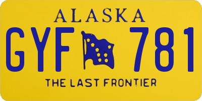 AK license plate GYF781