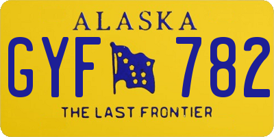 AK license plate GYF782