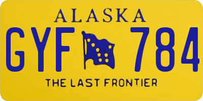 AK license plate GYF784