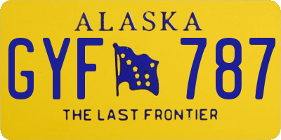 AK license plate GYF787