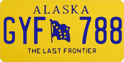 AK license plate GYF788
