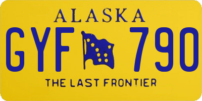 AK license plate GYF790
