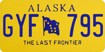 AK license plate GYF795