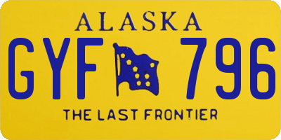 AK license plate GYF796