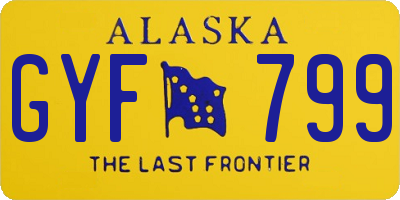 AK license plate GYF799