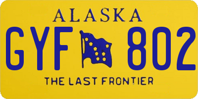 AK license plate GYF802