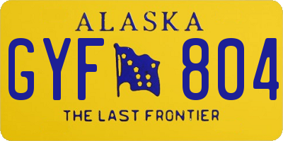 AK license plate GYF804