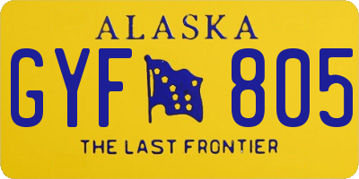 AK license plate GYF805