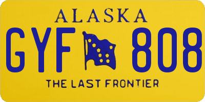 AK license plate GYF808