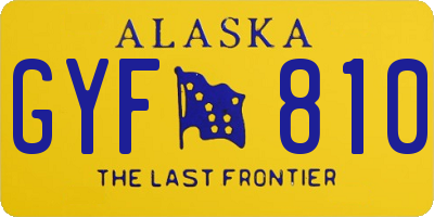 AK license plate GYF810