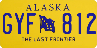 AK license plate GYF812