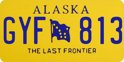 AK license plate GYF813