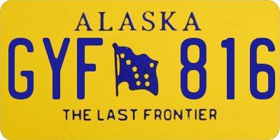 AK license plate GYF816