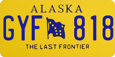 AK license plate GYF818