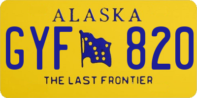 AK license plate GYF820