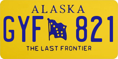 AK license plate GYF821
