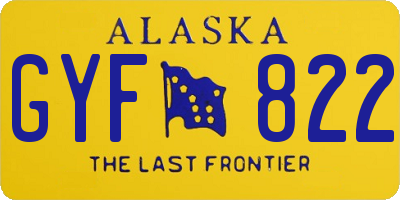 AK license plate GYF822
