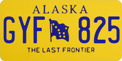 AK license plate GYF825