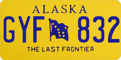 AK license plate GYF832