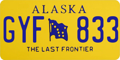 AK license plate GYF833