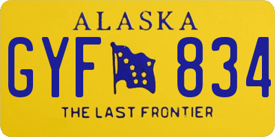 AK license plate GYF834