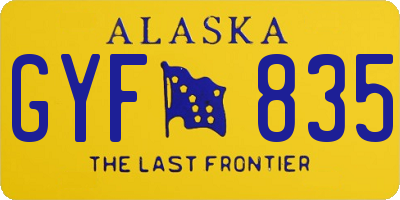 AK license plate GYF835