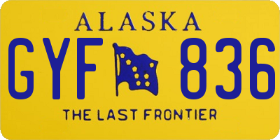 AK license plate GYF836