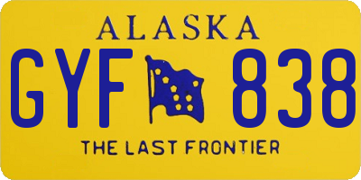AK license plate GYF838