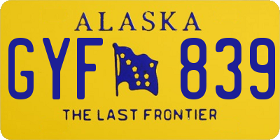 AK license plate GYF839