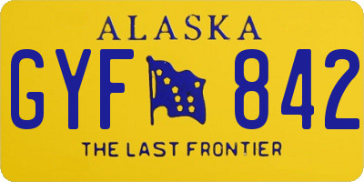 AK license plate GYF842