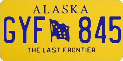 AK license plate GYF845