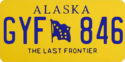 AK license plate GYF846