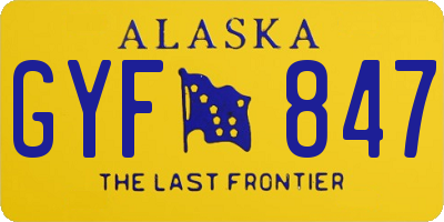 AK license plate GYF847