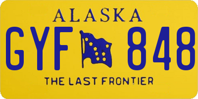 AK license plate GYF848